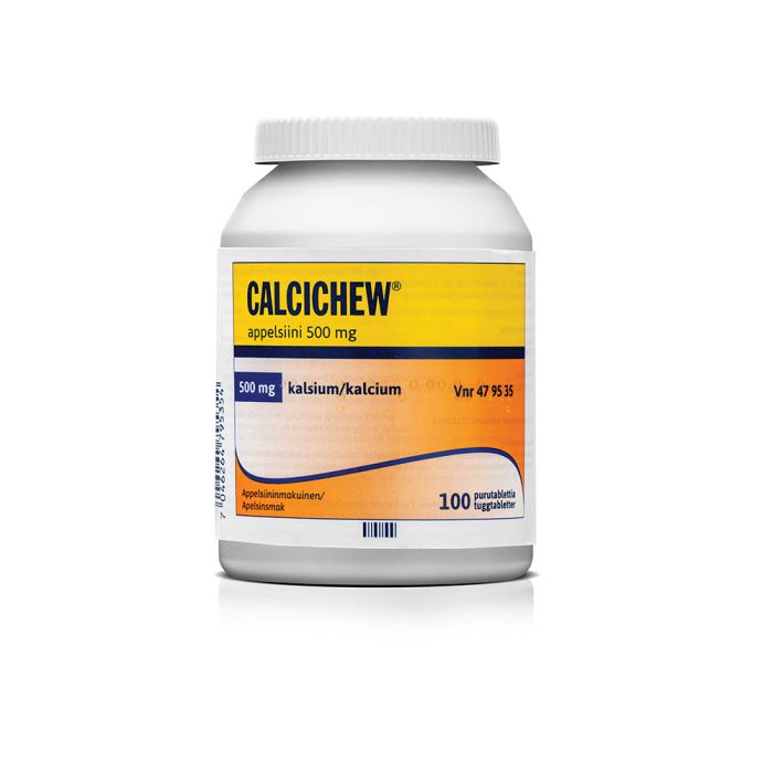 CALCICHEW APPELSIINI purutabletti 500 mg 100 kpl kuva 1