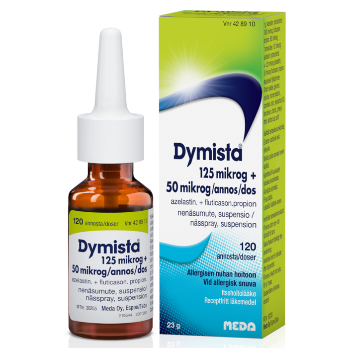 DYMISTA nenäsumute, suspensio 125/50 mikrog/annos 120 annosta