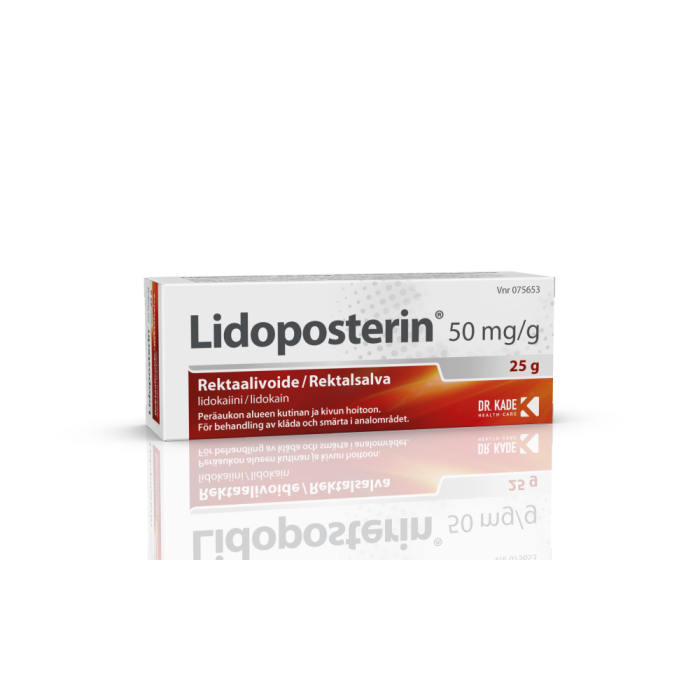 LIDOPOSTERIN rektaalivoide 50 mg/g asetin 25 g kuva 2