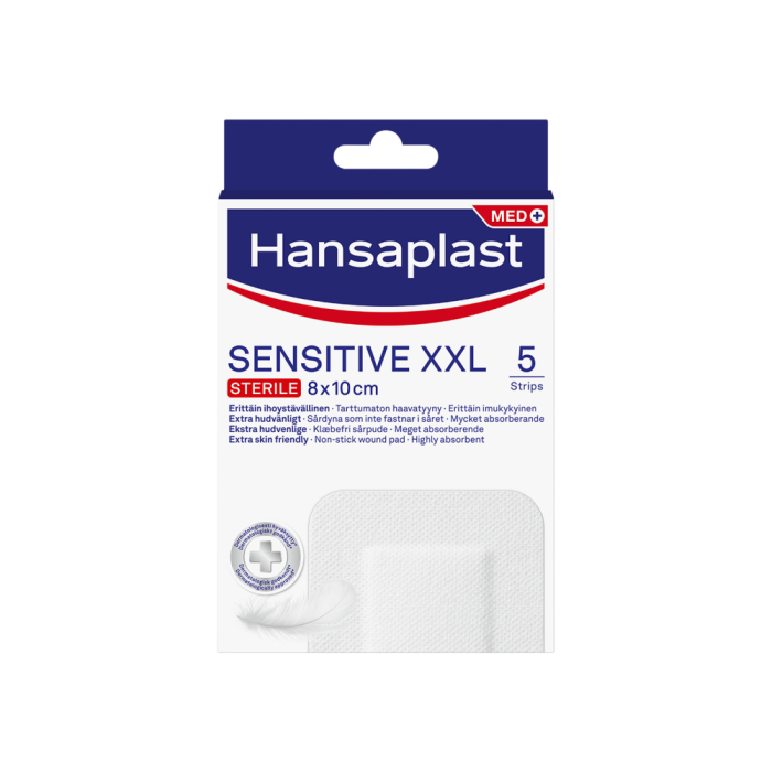 Hansaplast Sensitive XXL 8 x 10 cm (me 10) 5 kpl kuva 2