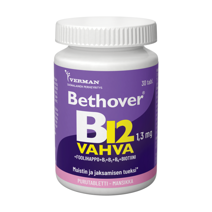 Bethover Vahva B12 Mansikka 30 tabl kuva 2