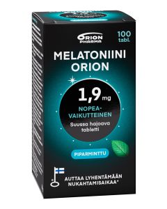 Melatoniini Orion 1,9 mg piparminttu suussa hajoava tabletti 100 kpl