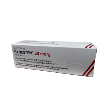 CANESTEN emätinemulsiovoide 20 mg/g 3 asetinta 20 g