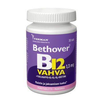 Bethover Vahva B12 Mansikka 30 tabl