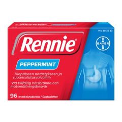 RENNIE PEPPERMINT imeskelytabletti 96 fol