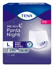 TENA ProSkin Pants Night Super L INKOHOUSUT YÖKÄYTTÖÖN 10 kpl