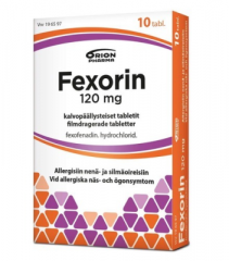 FEXORIN 120 mg tabl, kalvopääll 10 fol